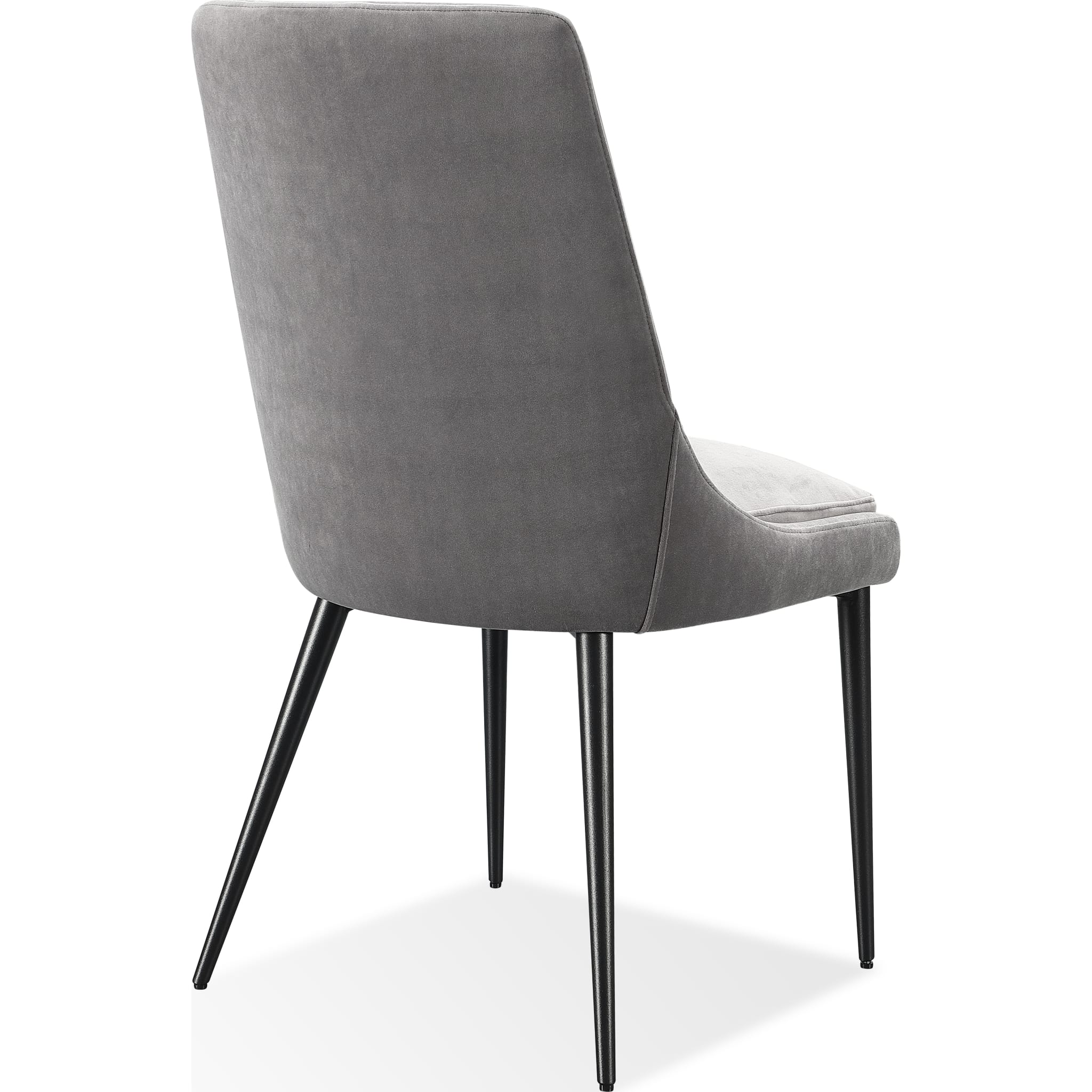 Winston Upholstered Metal Leg Dining Chair in Goose and Black