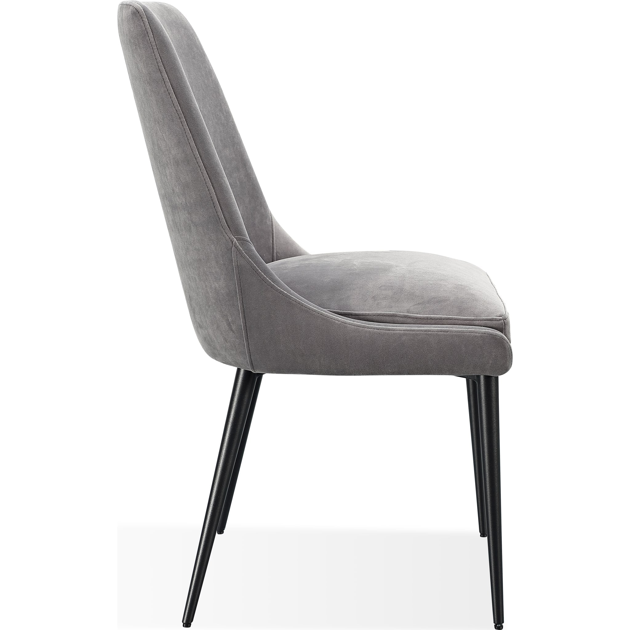 Winston Upholstered Metal Leg Dining Chair in Goose and Black