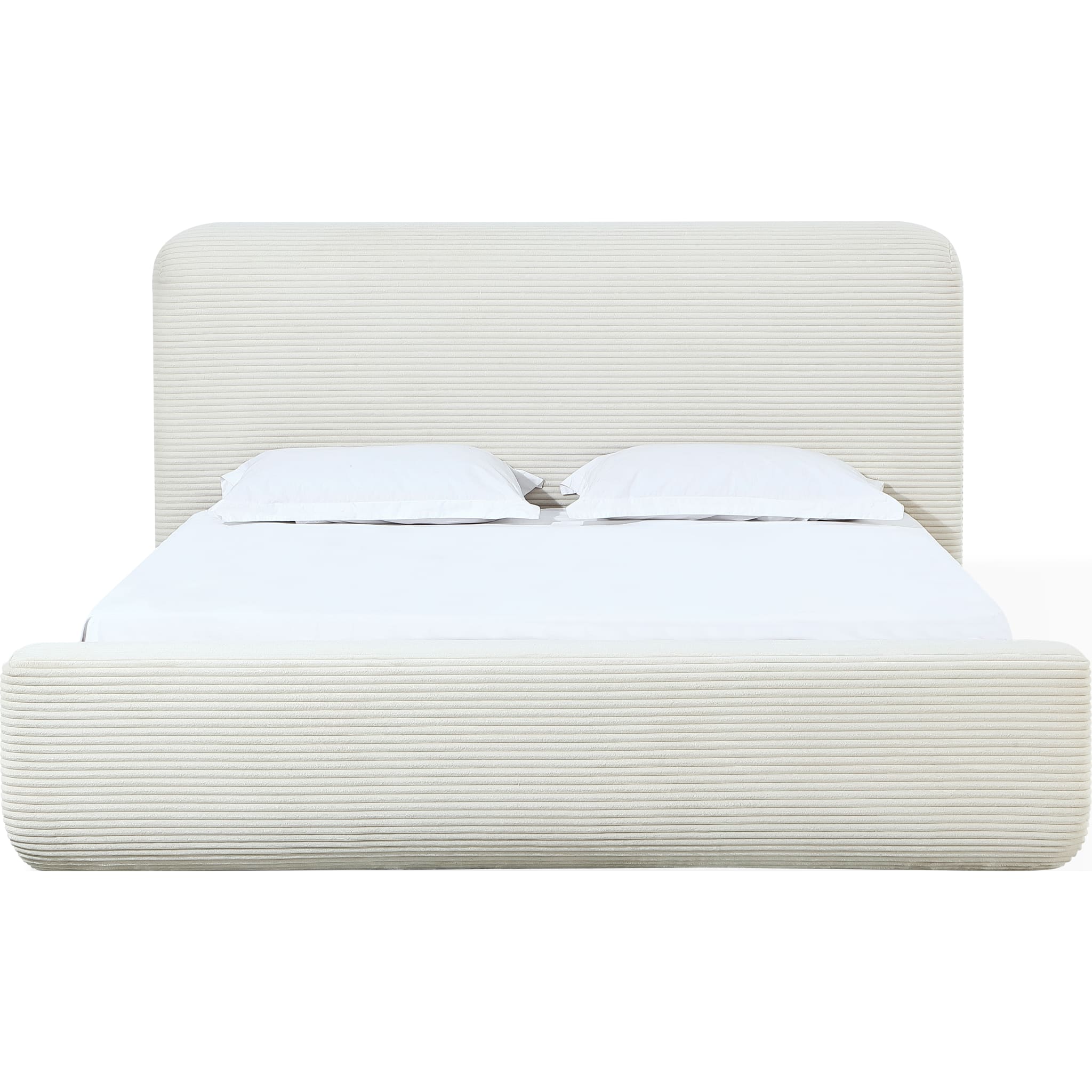 Wisteria Upholstered Platform Bed in Frosty Corduroy