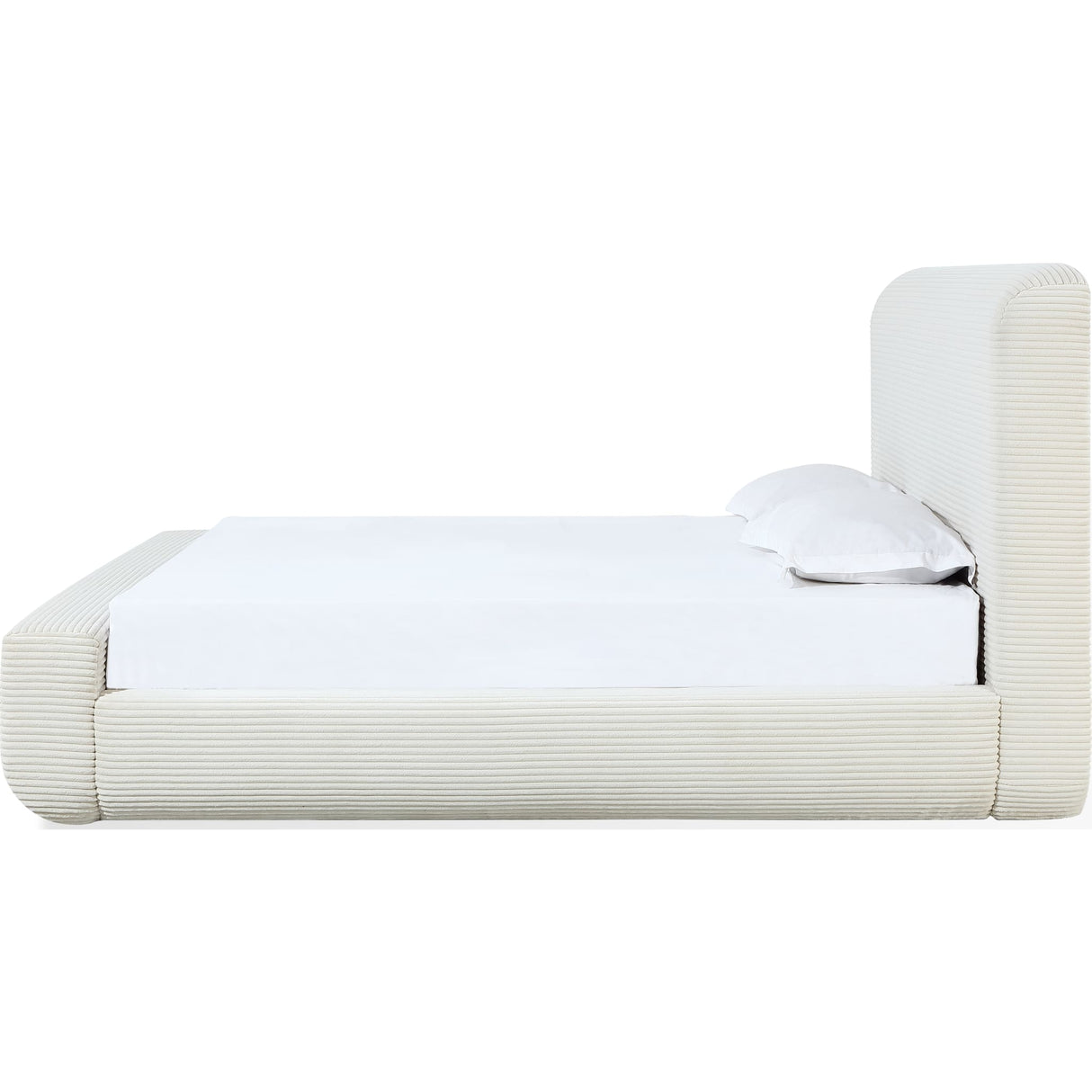 Wisteria Upholstered Platform Bed in Frosty Corduroy