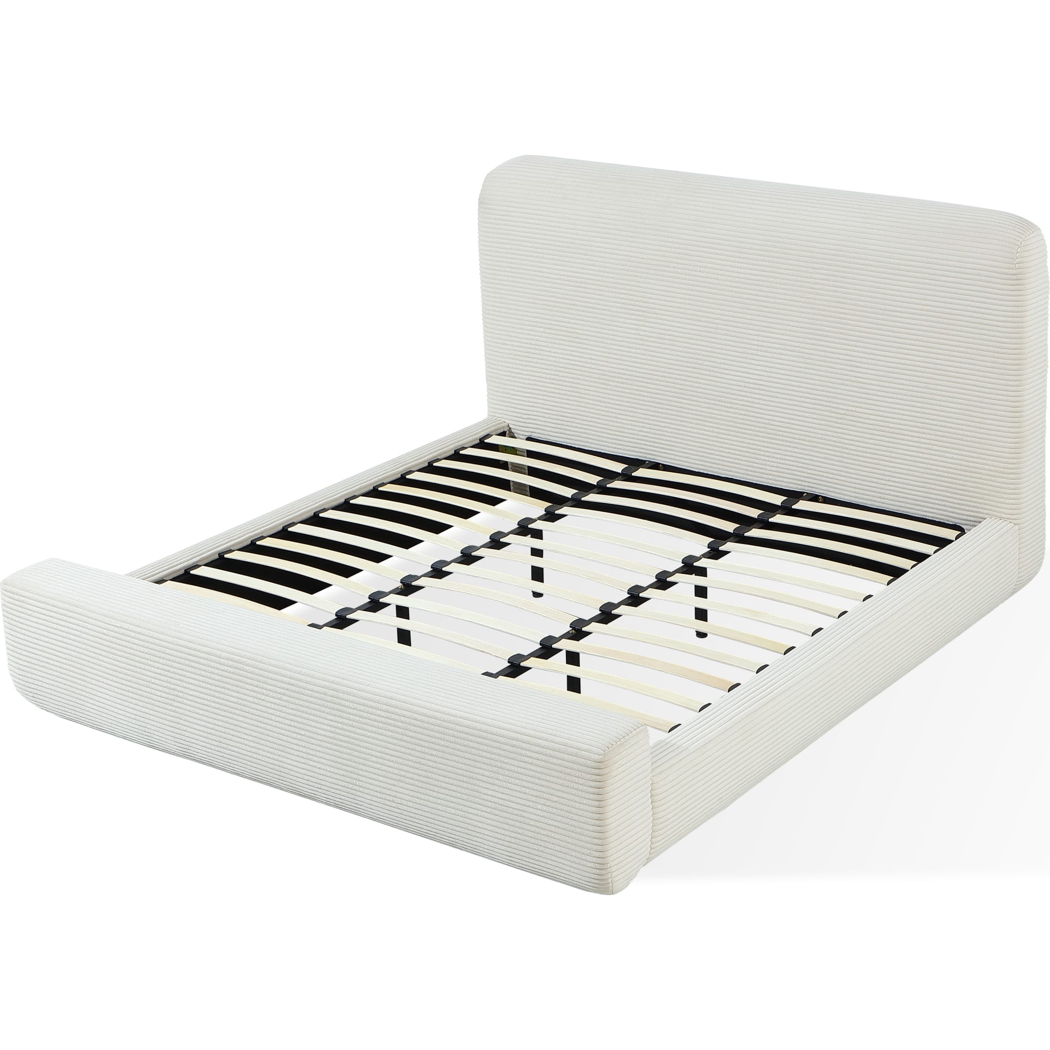 Wisteria Upholstered Platform Bed in Frosty Corduroy