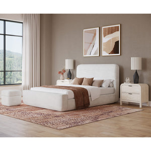 Wisteria Upholstered Storage Ottoman in Frosty Corduroy