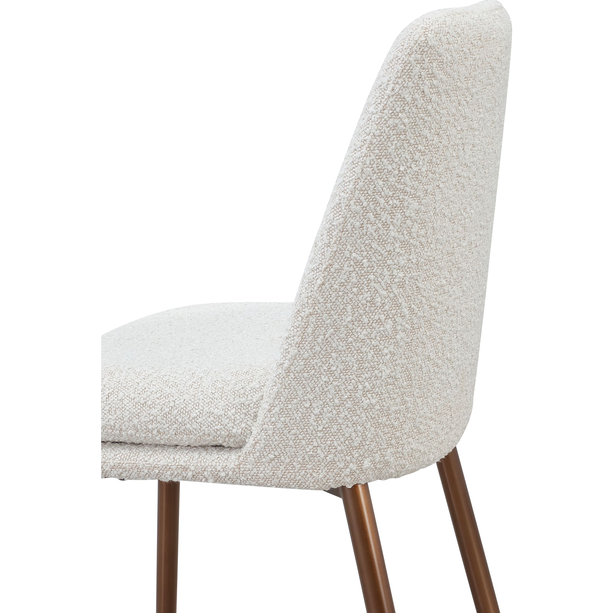 Wyatt Upholstered Bar Stool in Ricotta Boucle and Bronze Metal