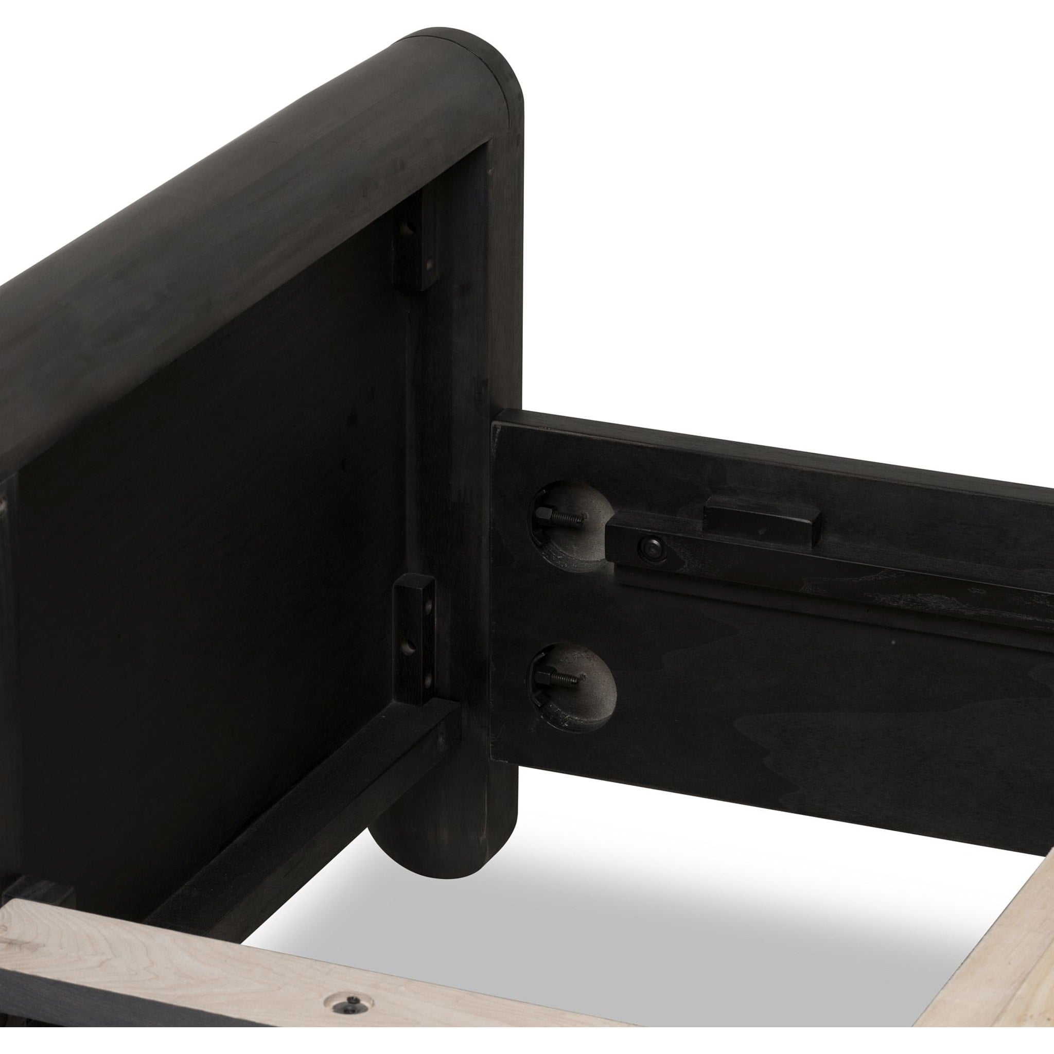 Xolani Acacia Wood Platform Bed in Jaguar