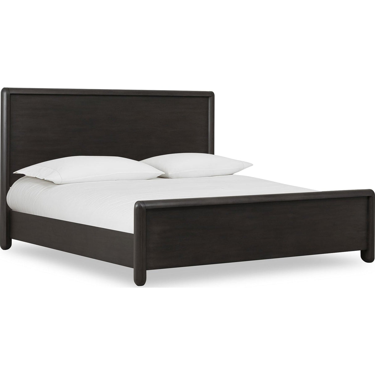 Xolani Acacia Wood Platform Bed in Jaguar