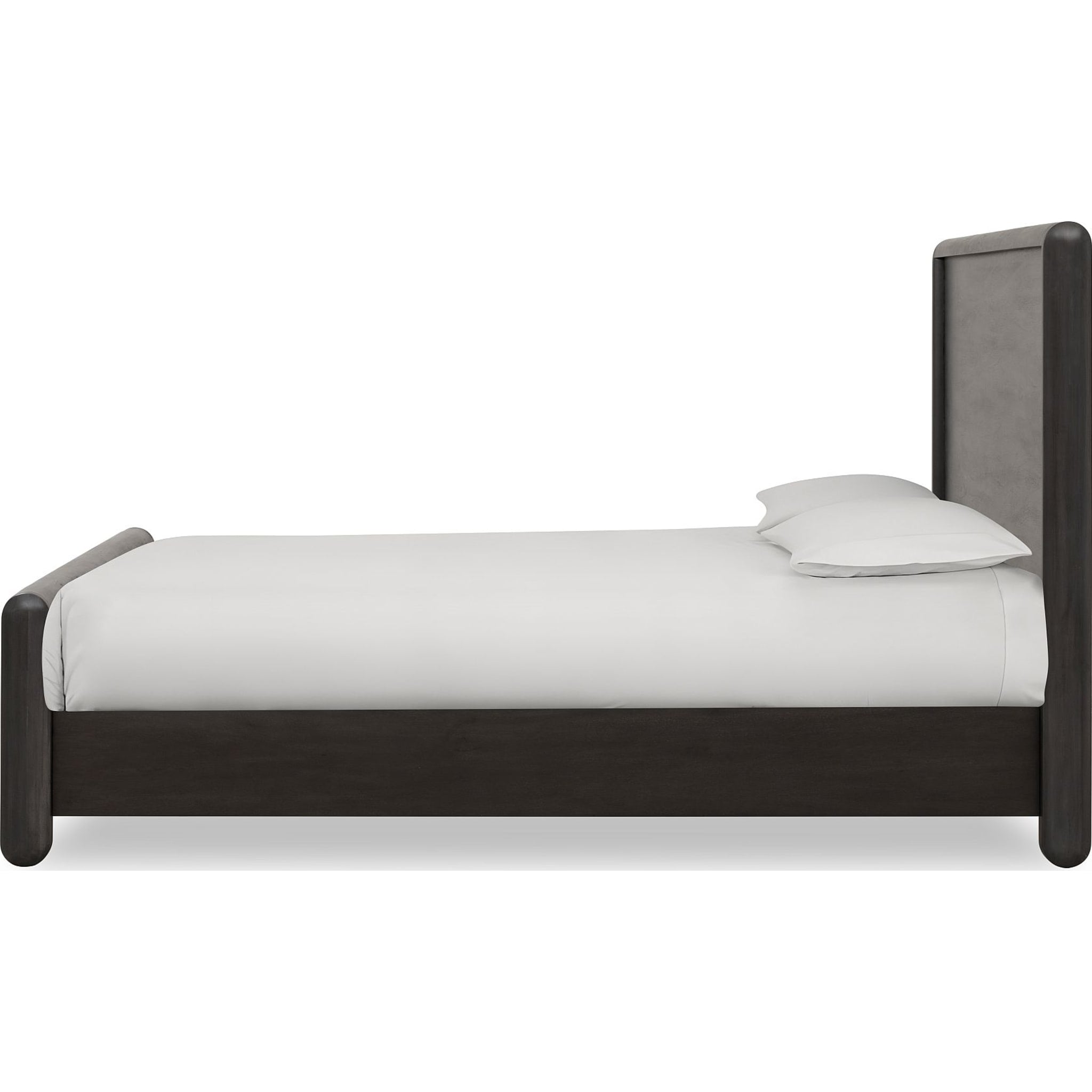 Xolani Acacia Wood Platform Bed in Jaguar