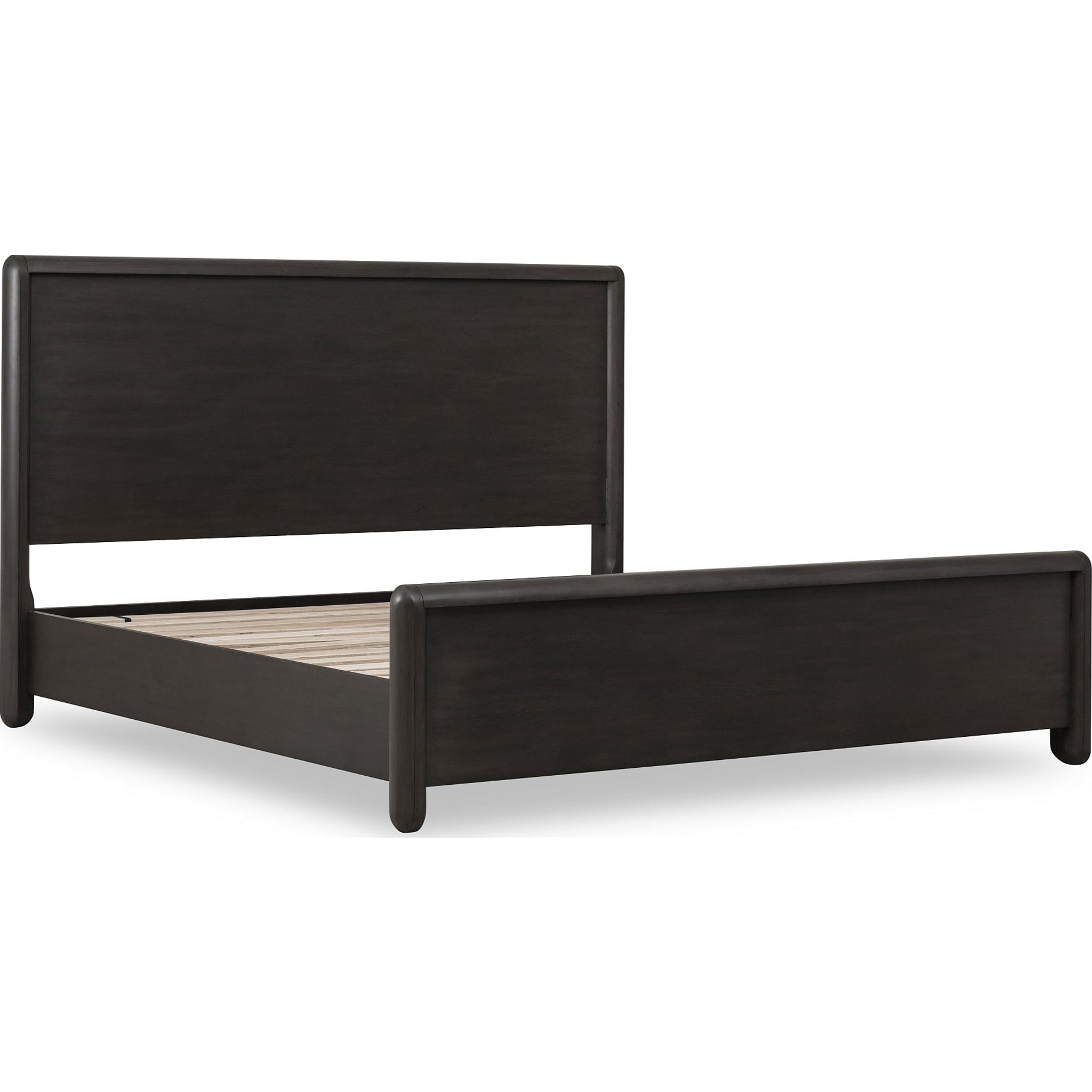 Xolani Acacia Wood Platform Bed in Jaguar