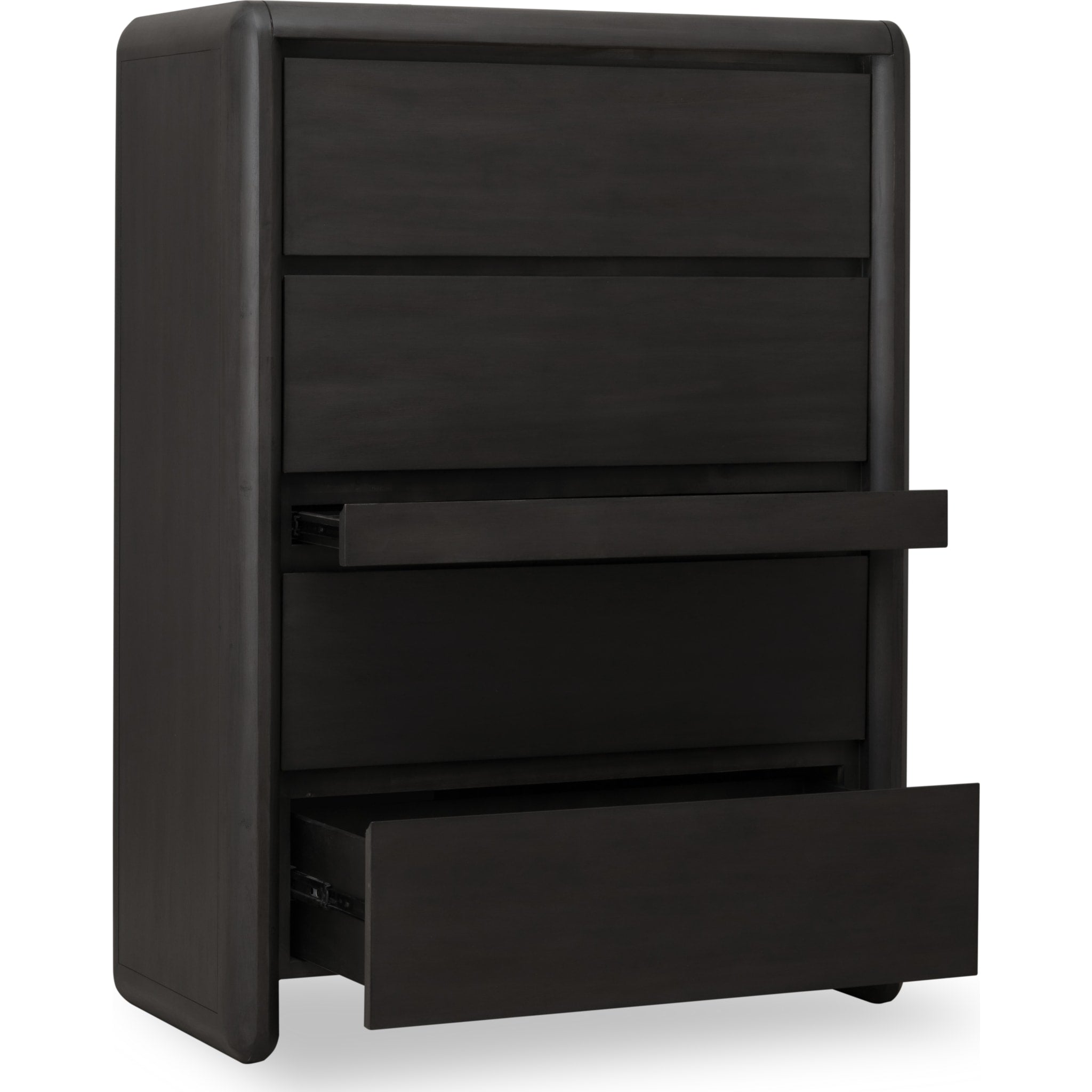 Xolani Five Drawer Acacia Wood Chest with Jewelry Tray in Jaguar