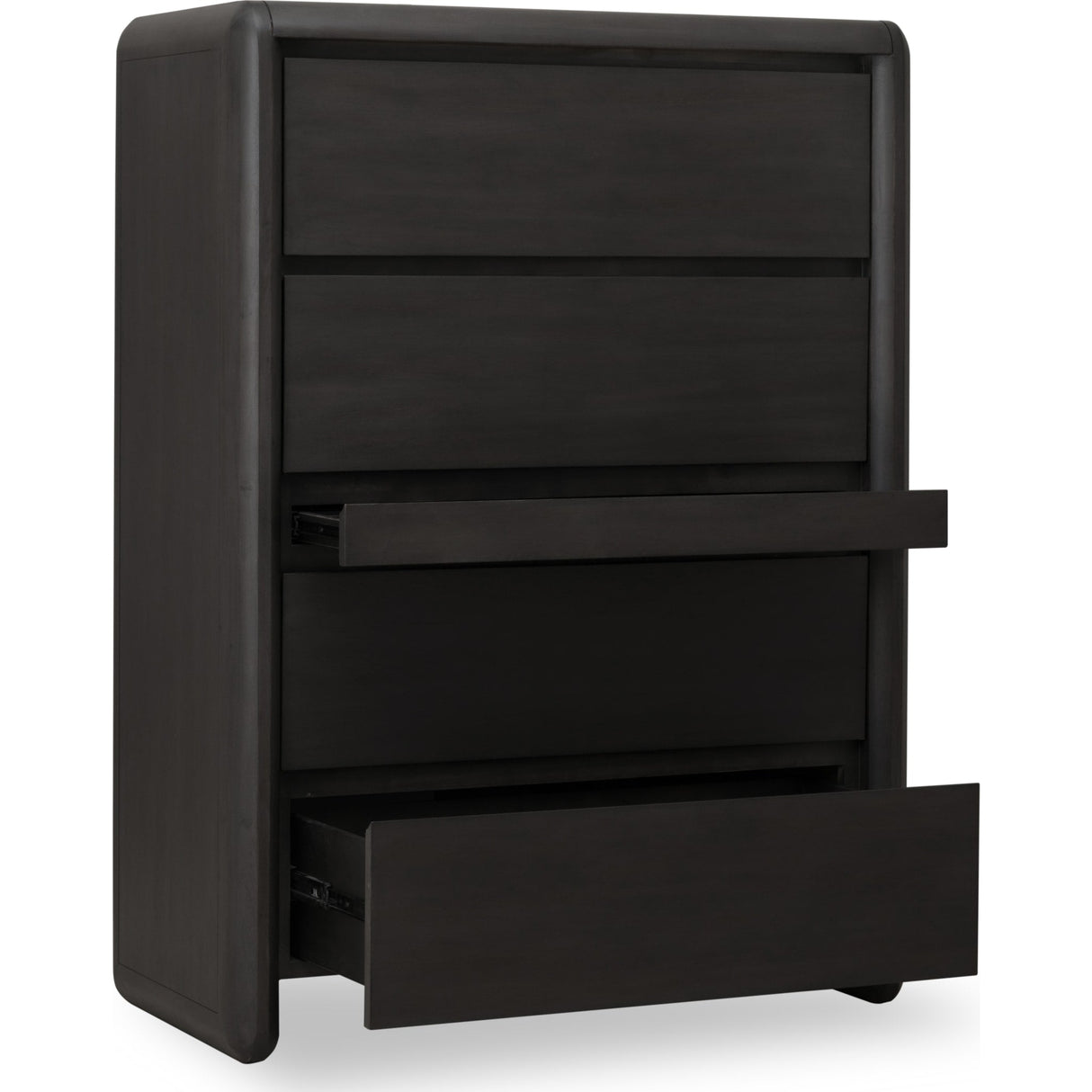 Xolani Five Drawer Acacia Wood Chest with Jewelry Tray in Jaguar