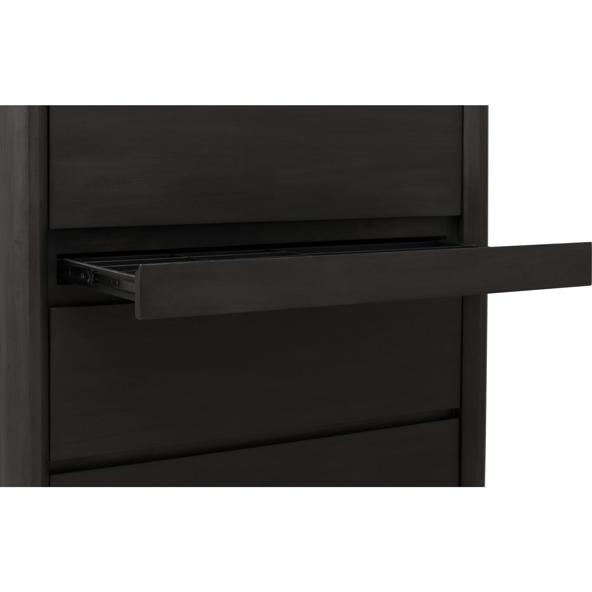 Xolani Five Drawer Acacia Wood Chest with Jewelry Tray in Jaguar