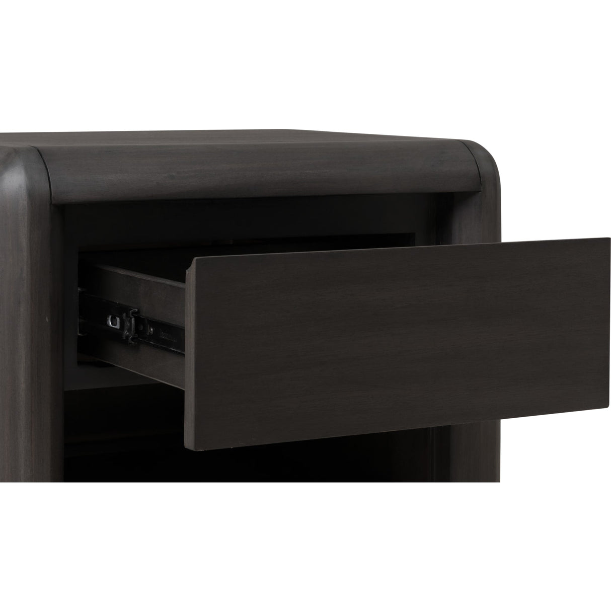 Xolani One Drawer Acacia Wood Nightstand in Jaguar