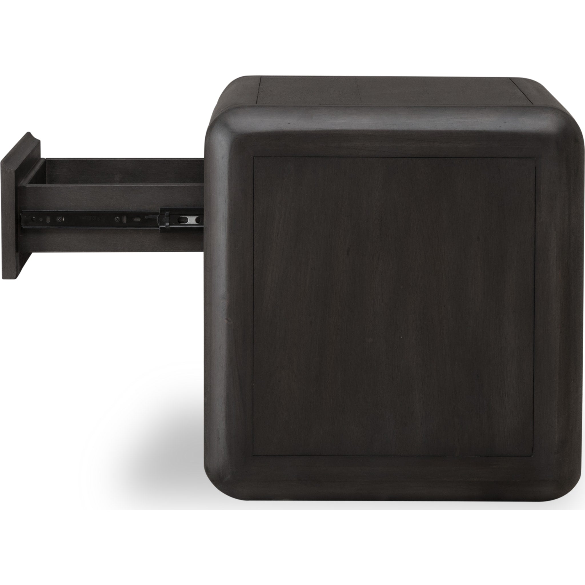 Xolani One Drawer Acacia Wood Nightstand in Jaguar