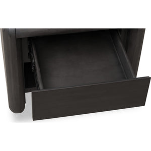 Xolani One Drawer Acacia Wood Nightstand in Jaguar