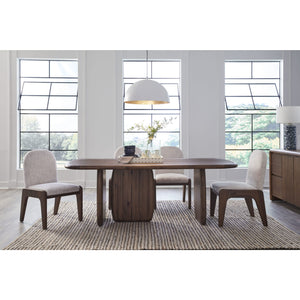 Xolani Rectangular Acacia Wood Pedestal Table in Impala