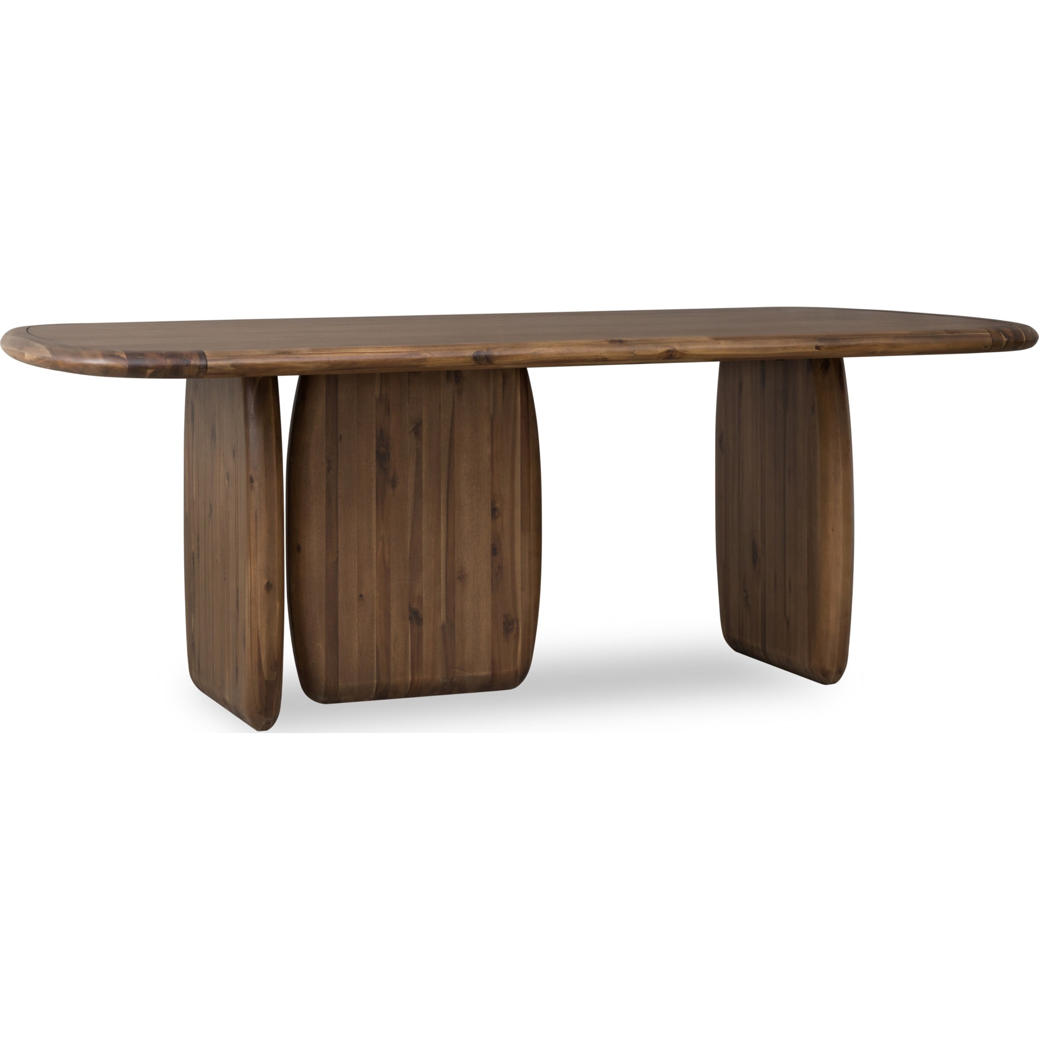 Xolani Rectangular Acacia Wood Pedestal Table in Impala