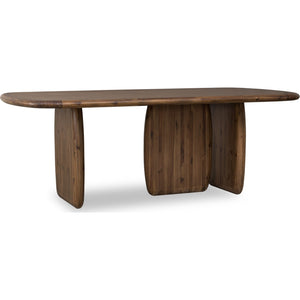Xolani Rectangular Acacia Wood Pedestal Table in Impala