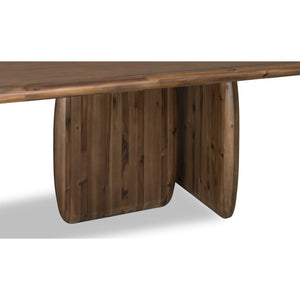 Xolani Rectangular Acacia Wood Pedestal Table in Impala