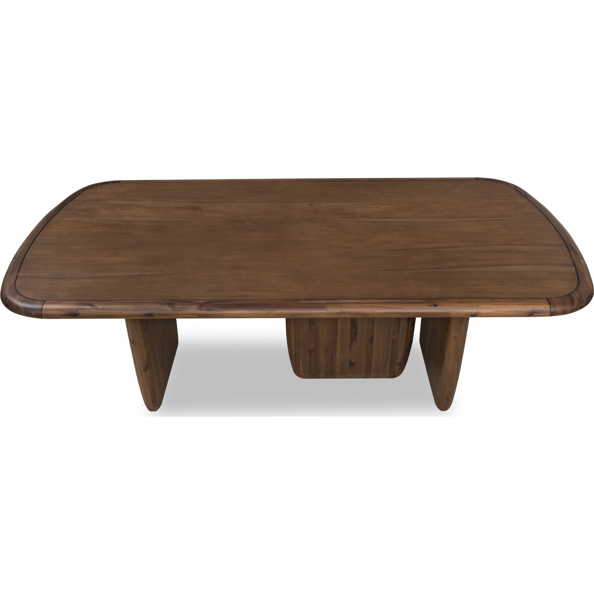 Xolani Rectangular Acacia Wood Pedestal Table in Impala