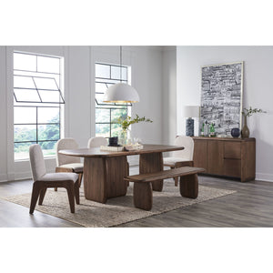 Xolani Rectangular Acacia Wood Pedestal Table in Impala