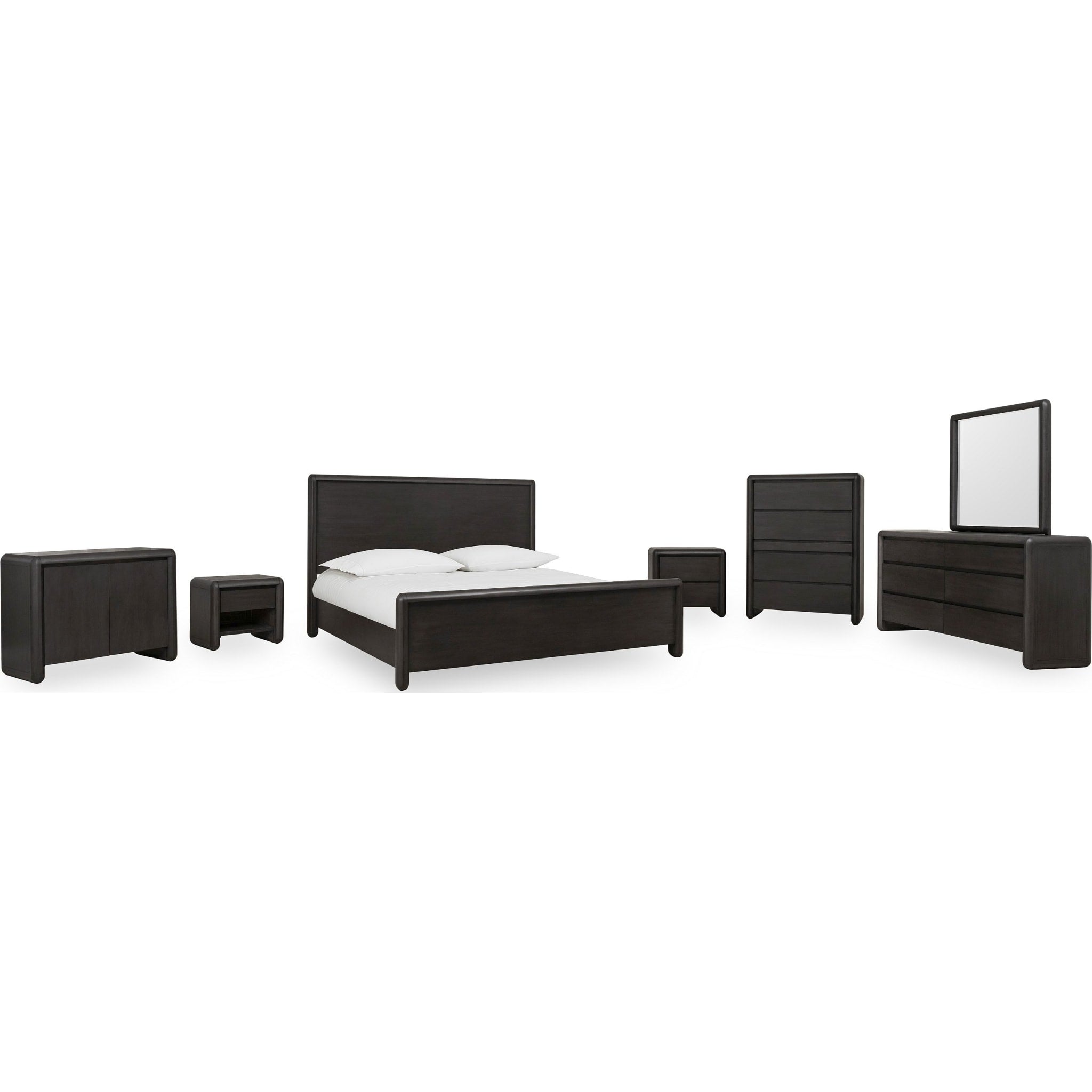 Xolani Six Drawer Acacia Wood Dresser in Jaguar