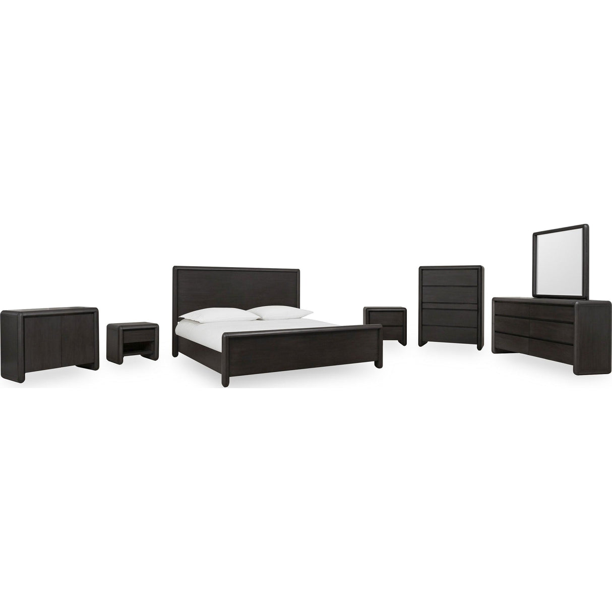 Xolani Six Drawer Acacia Wood Dresser in Jaguar