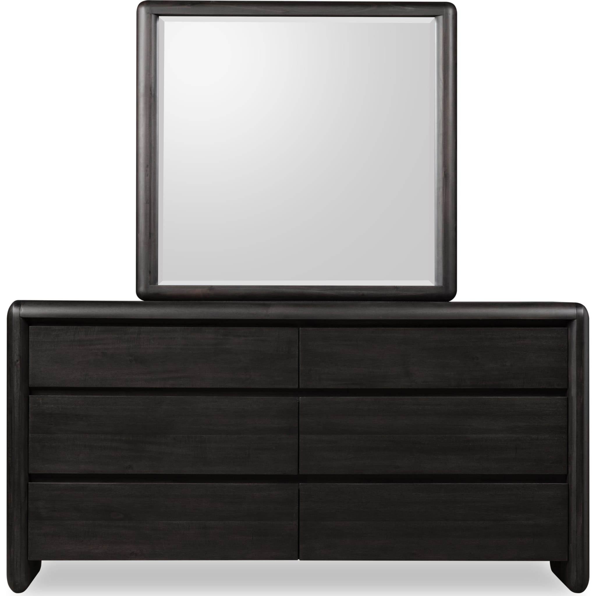 Xolani Six Drawer Acacia Wood Dresser in Jaguar