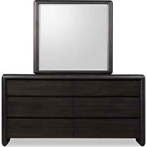 Xolani Six Drawer Acacia Wood Dresser in Jaguar