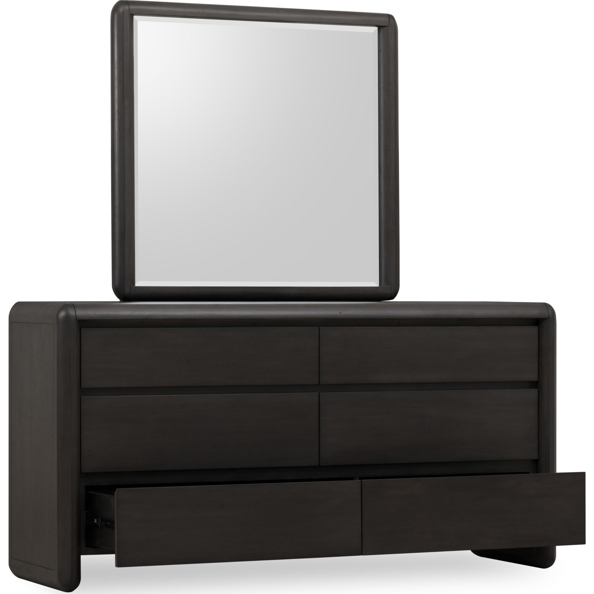 Xolani Six Drawer Acacia Wood Dresser in Jaguar