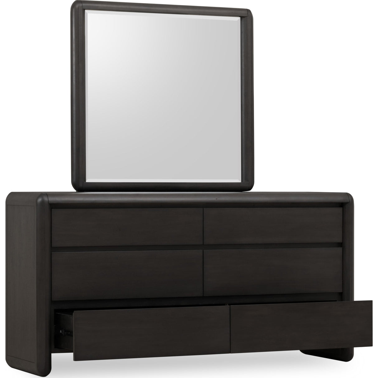 Xolani Six Drawer Acacia Wood Dresser in Jaguar