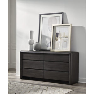 Xolani Six Drawer Acacia Wood Dresser in Jaguar