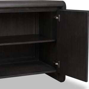 Xolani Two Door Acacia Wood Cabinet in Jaguar