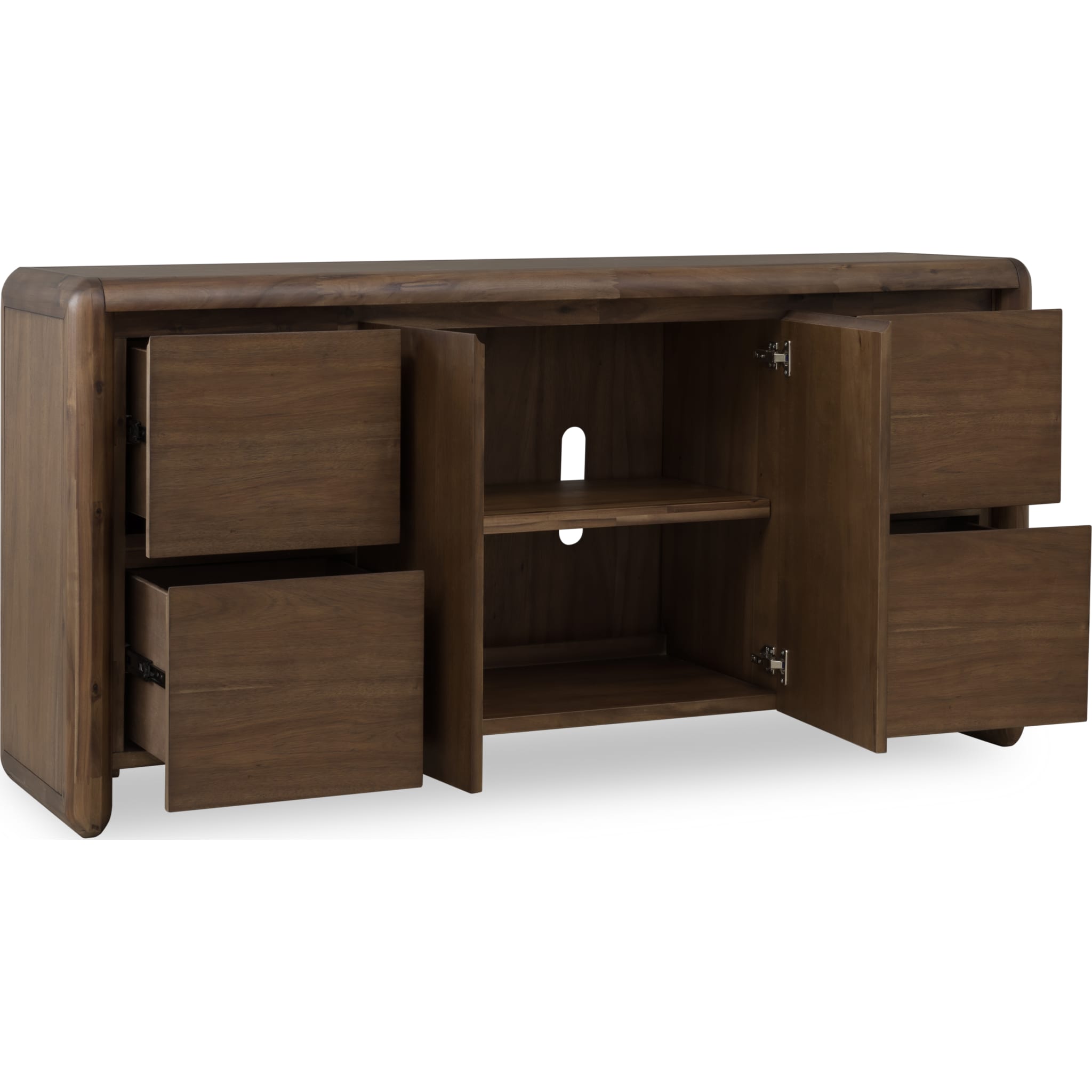 Xolani Two Door Four Drawer Acacia Wood Sideboard in Impala