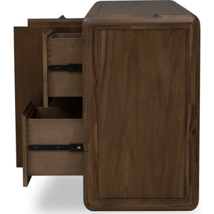 Xolani Two Door Four Drawer Acacia Wood Sideboard in Impala