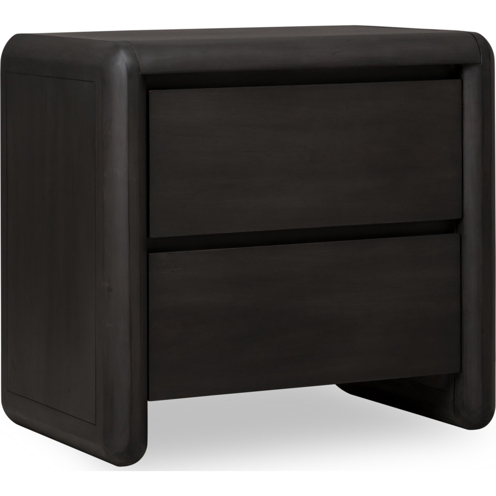 Xolani Two Drawer Acacia Wood Nightstand in Jaguar