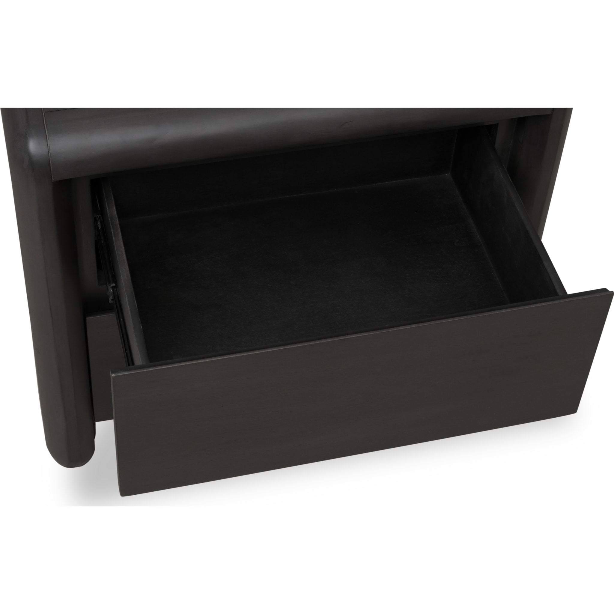 Xolani Two Drawer Acacia Wood Nightstand in Jaguar