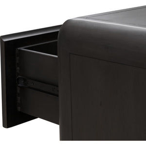 Xolani Two Drawer Acacia Wood Nightstand in Jaguar