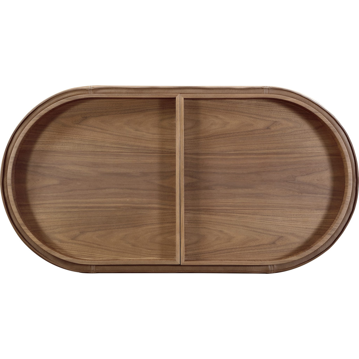 Yeal Leather Upholstered Storage Coffee Table with Wooden Tray Top and Casters