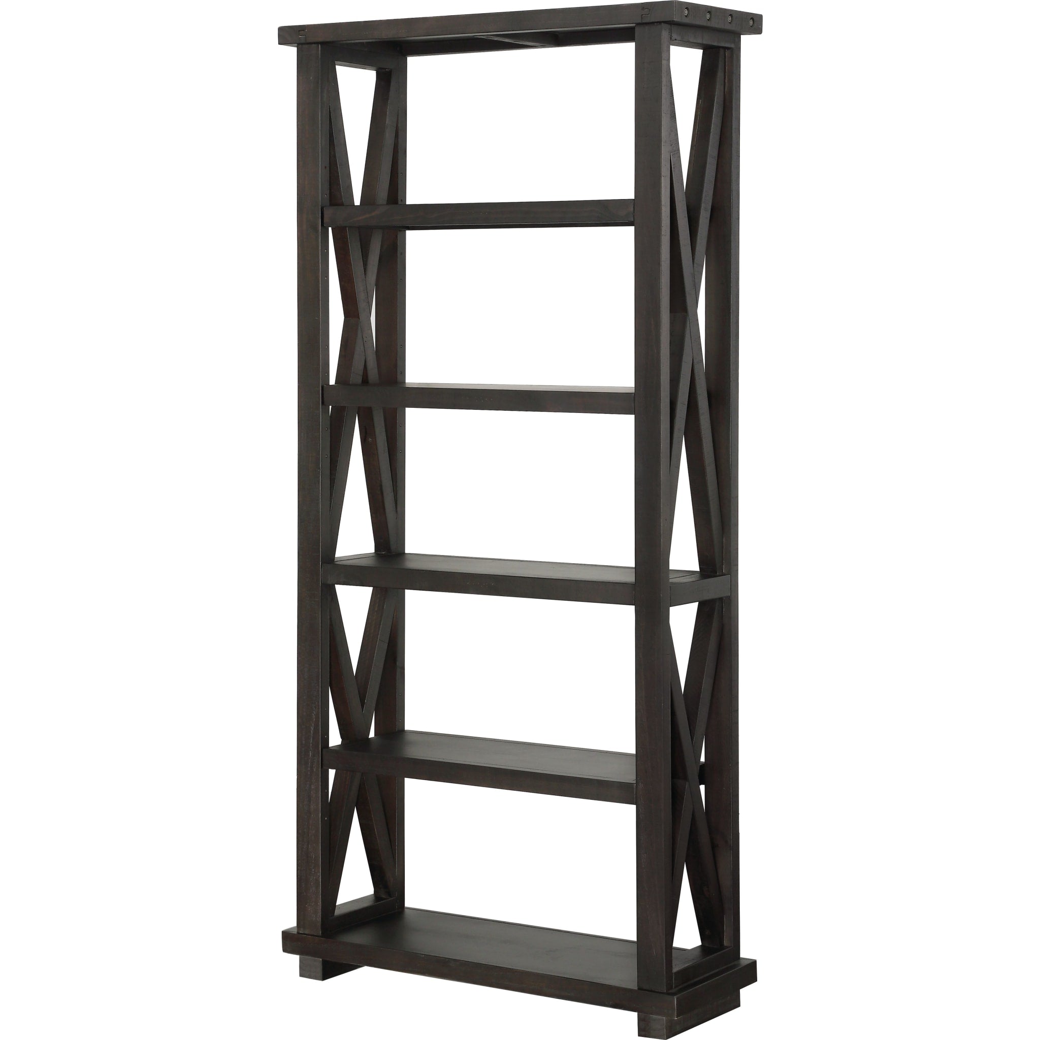 Yosemite Solid Wood 82x39 inch Bookshelf in Cafe