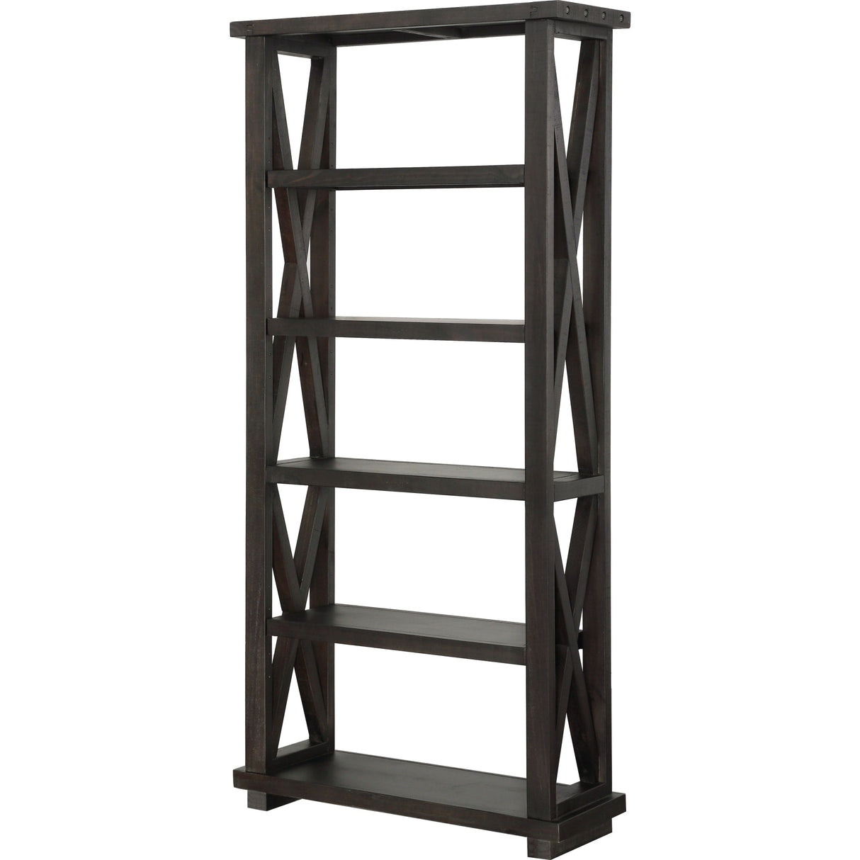 Yosemite Solid Wood 82x39 inch Bookshelf in Cafe