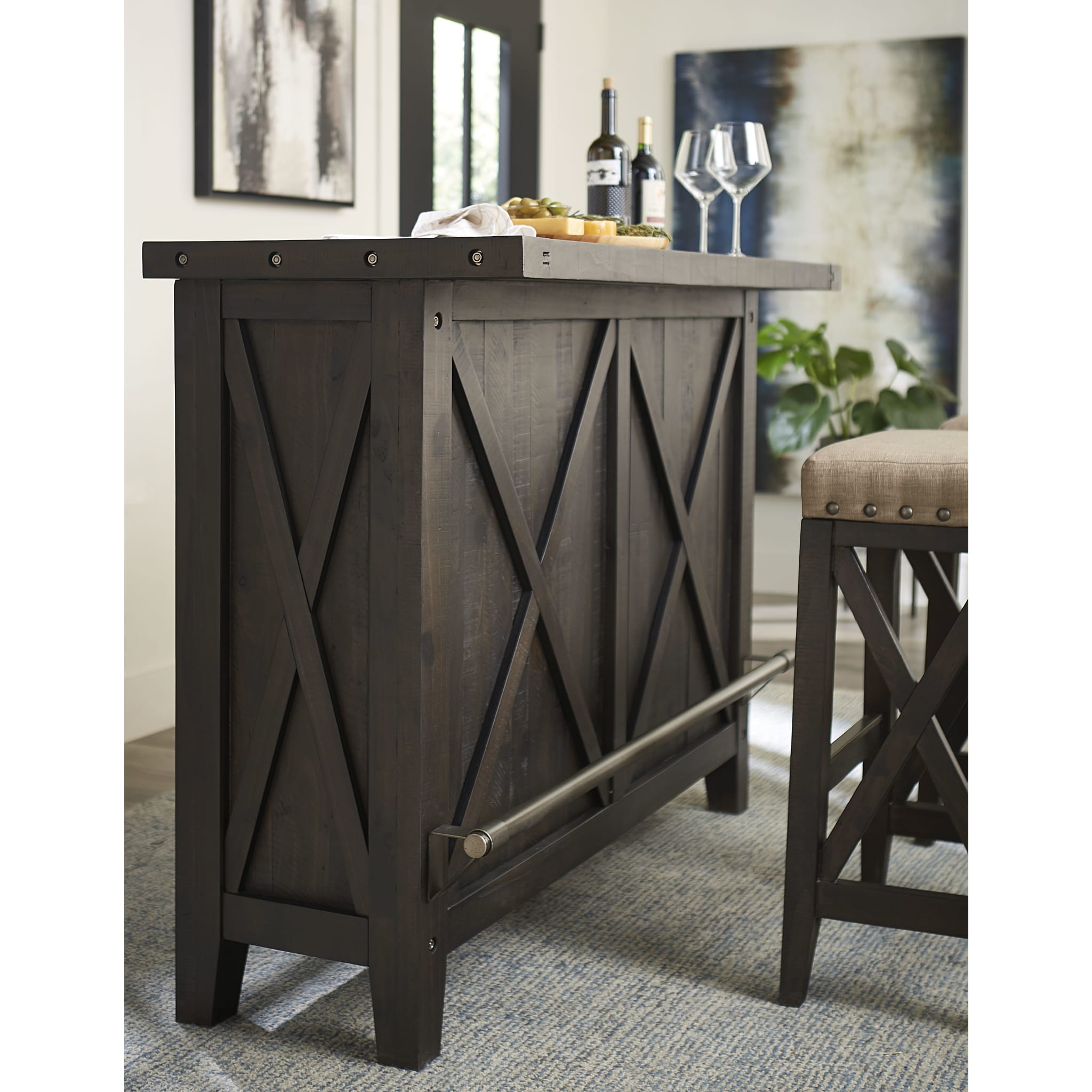 Yosemite Solid Wood Bar Table in Cafe