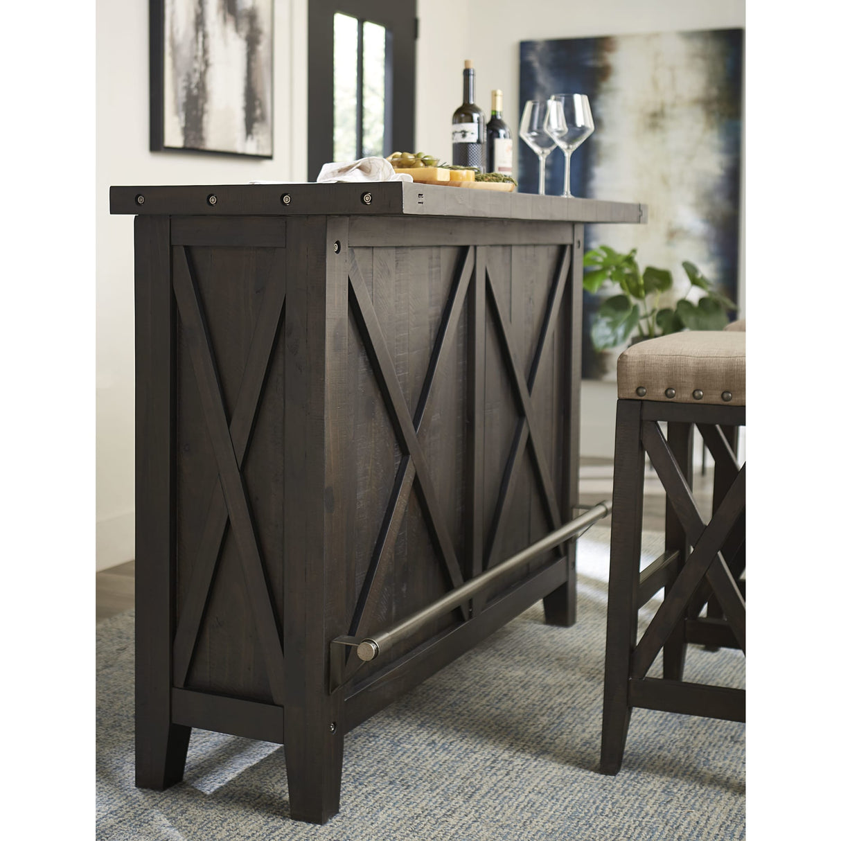 Yosemite Solid Wood Bar Table in Cafe