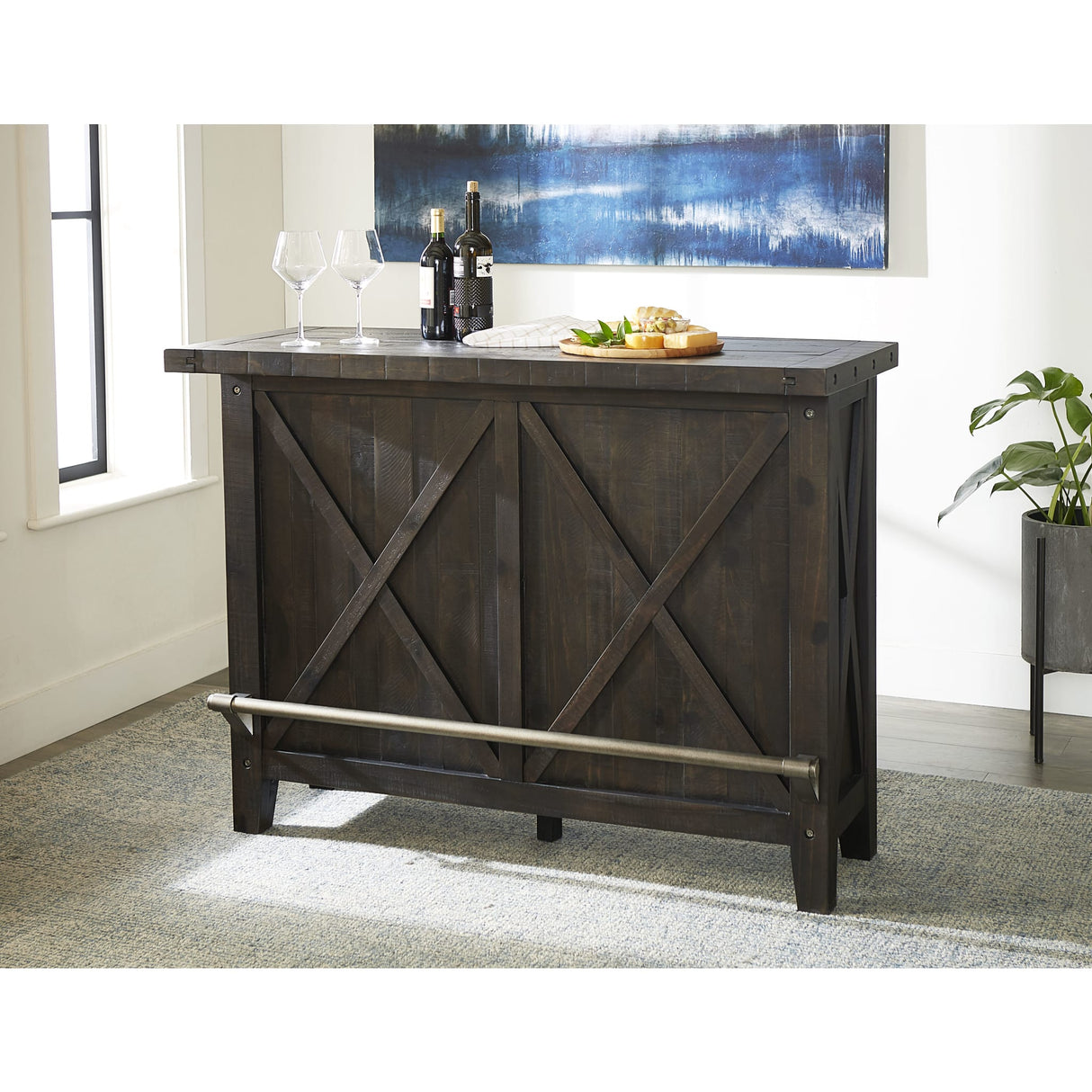 Yosemite Solid Wood Bar Table in Cafe