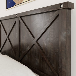 Yosemite Solid Wood Footboard Storage Bed in Cafe