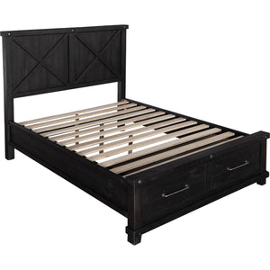 Yosemite Solid Wood Footboard Storage Bed in Cafe