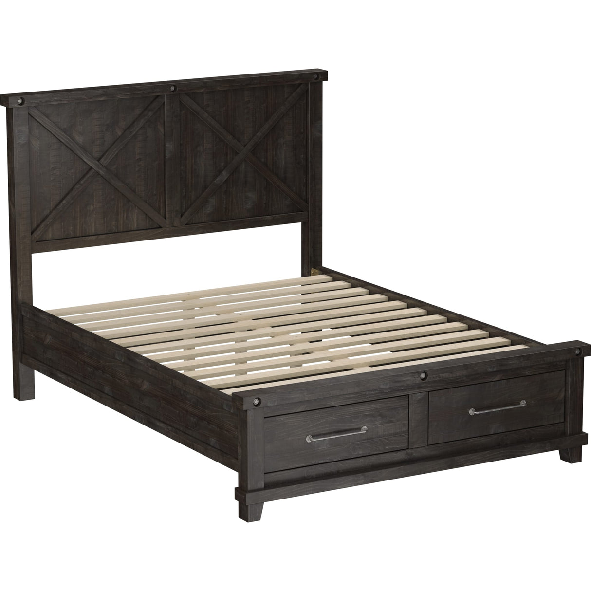 Yosemite Solid Wood Footboard Storage Bed in Cafe