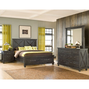 Yosemite Solid Wood Footboard Storage Bed in Cafe