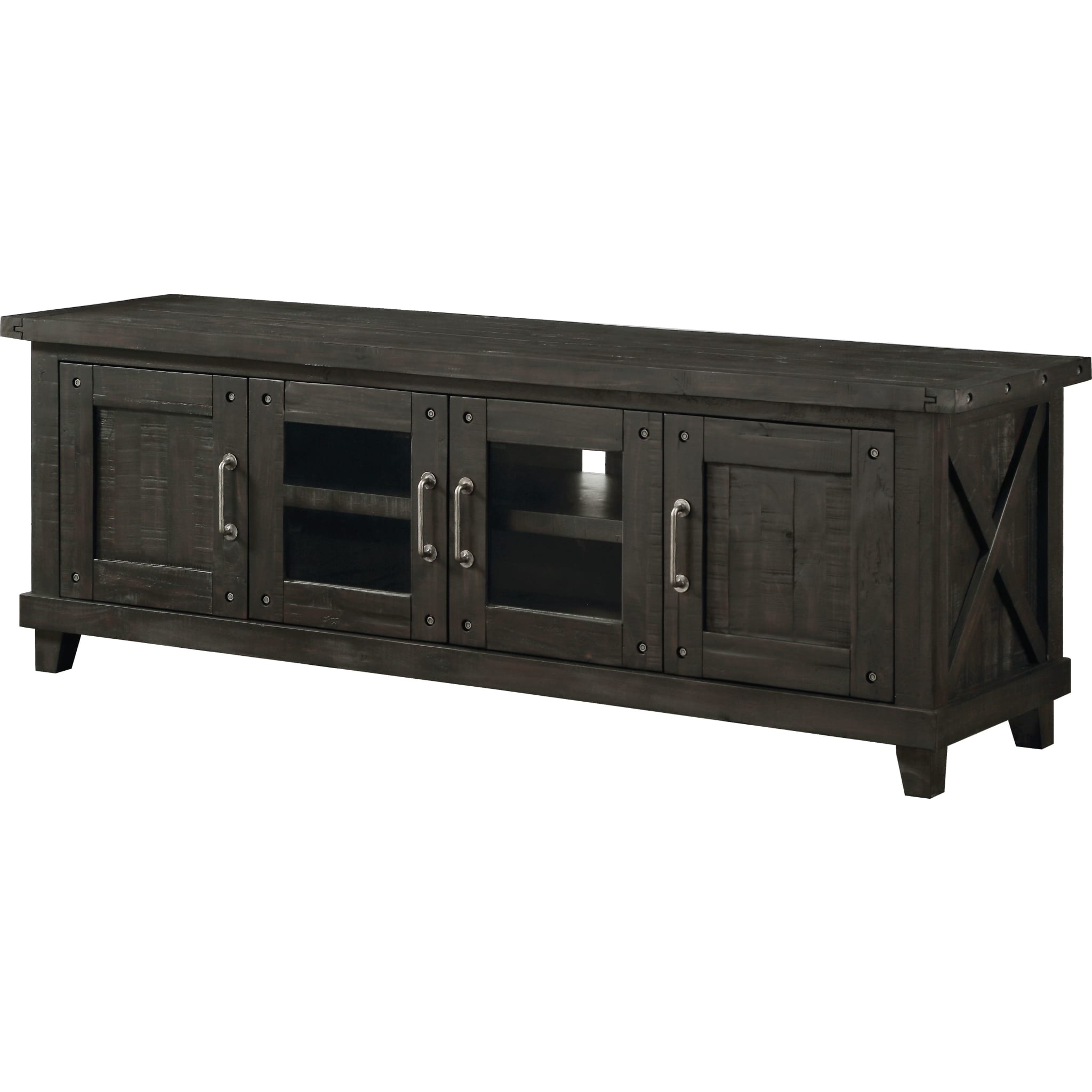 Yosemite Solid Wood Four Door Media Console in Cafe