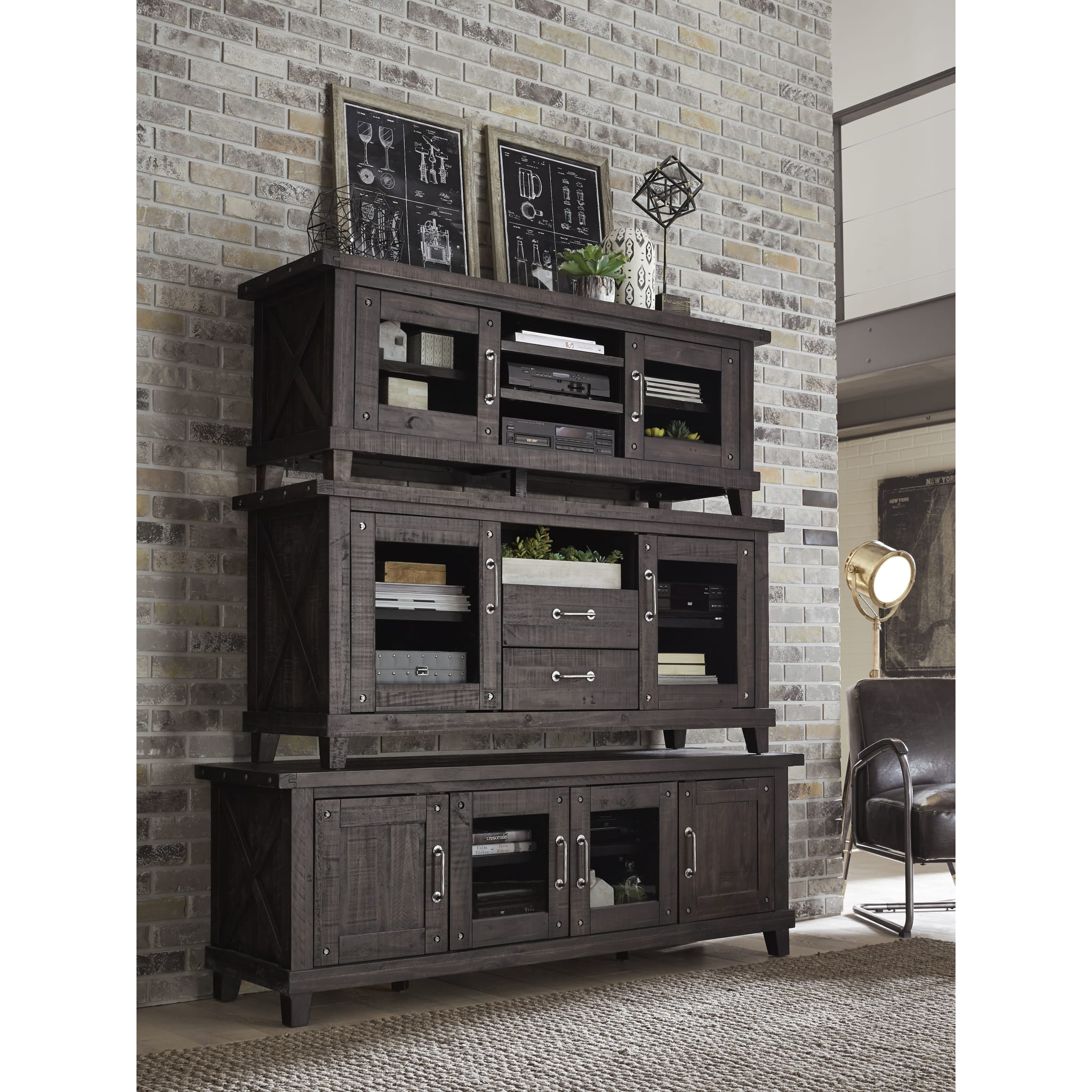 Yosemite Solid Wood Media Console in Cafe