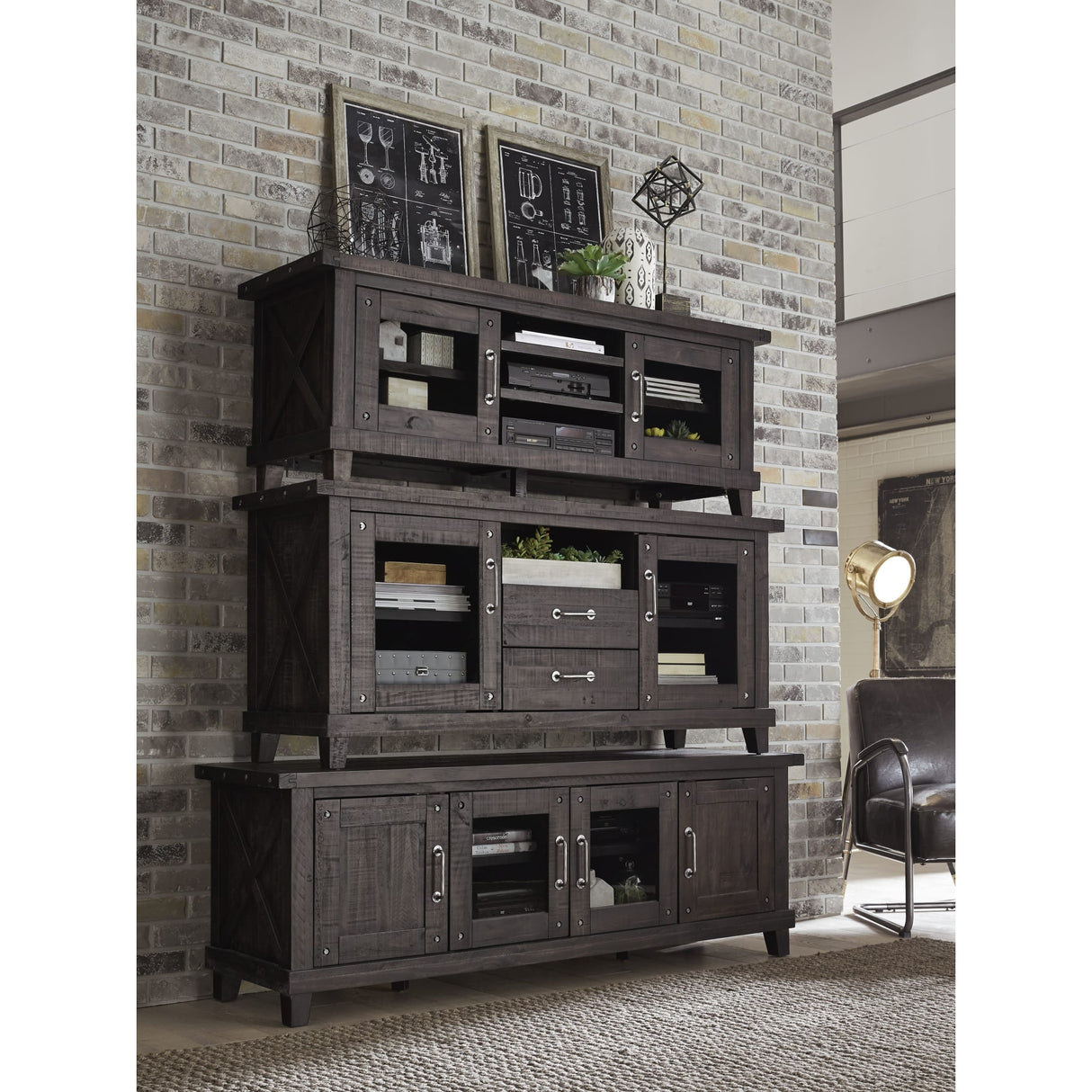 Yosemite Solid Wood Media Console in Cafe