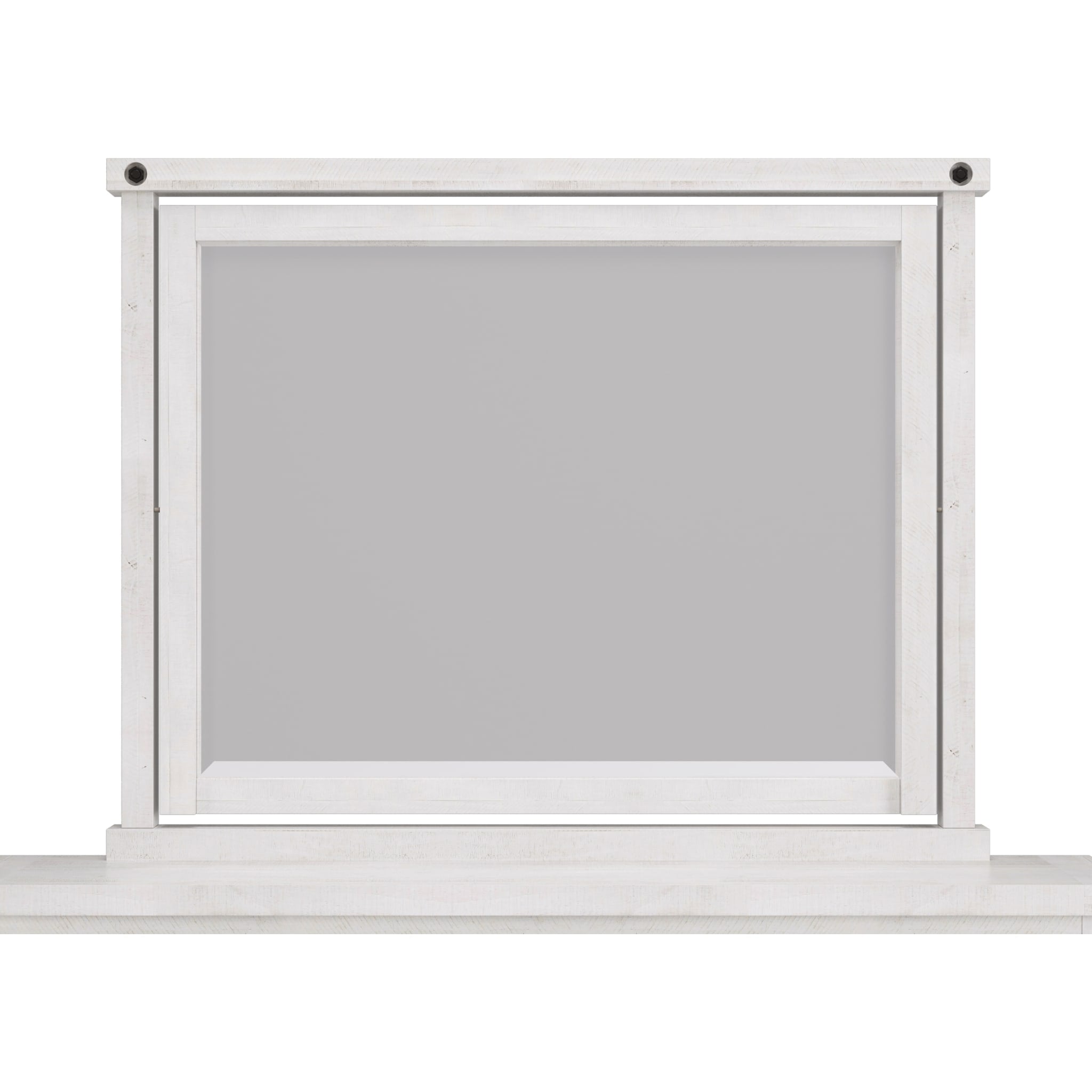 Yosemite Solid Wood Mirror in Rustic White